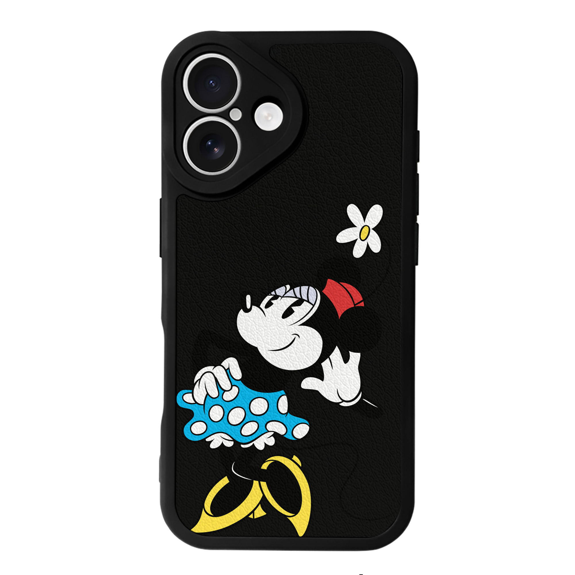 （画像用） ミッキーマウス Mickey Mouse 【iPhone 16シリーズ対応】シリコンスマホケース（レザー調） 材質：シリコン